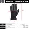 UGG mens 3 Point Leather Tech Gloves With Sherpa Lining(Black)