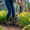 Western Chief Women’s Tall Waterproof Rain Boot Outdoor Garden Shoes(Garden Play)