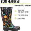 Western Chief Women’s Tall Waterproof Rain Boot Outdoor Garden Shoes(Garden Play)