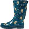 Western Chief Women’s Tall Waterproof Rain Boot Outdoor Garden Shoes(Owl Haven)