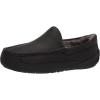 UGG Men’s Ascot Slipper(Black Matte Leather)