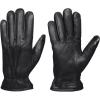 UGG mens 3 Point Leather Tech Gloves With Sherpa Lining(Black)