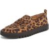 Tan Leopard Suede Leather