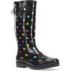 Western Chief Women’s Tall Waterproof Rain Boot Outdoor Garden Shoes(Dot City Black)