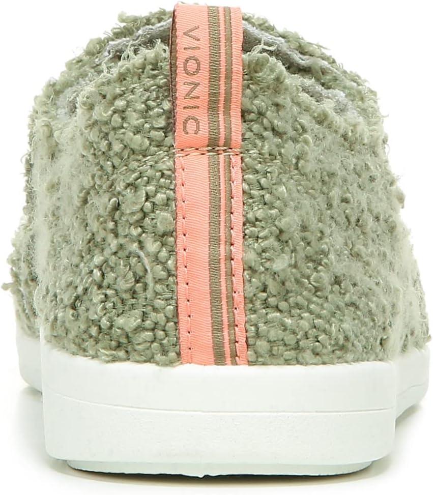 imageVionic Womens Malibu Slipons LoaferArmy Green Boucle