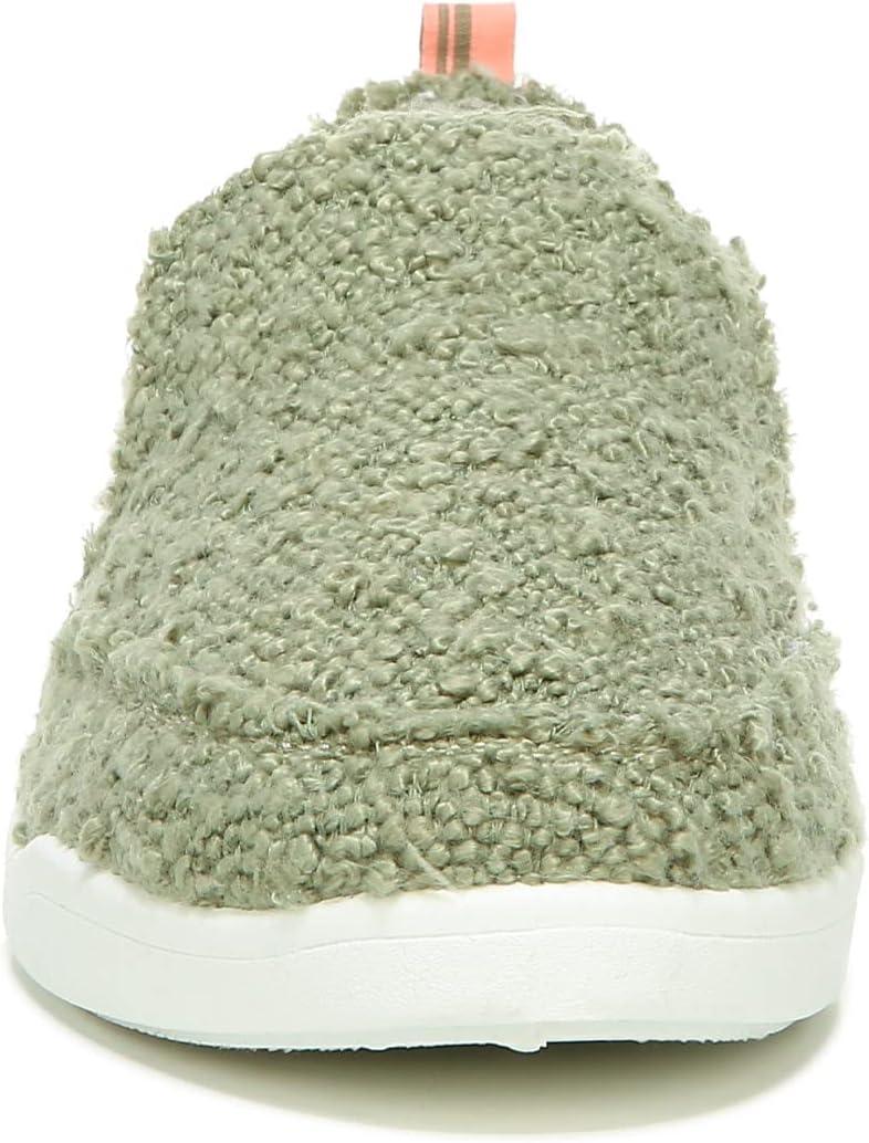 imageVionic Womens Malibu Slipons LoaferArmy Green Boucle