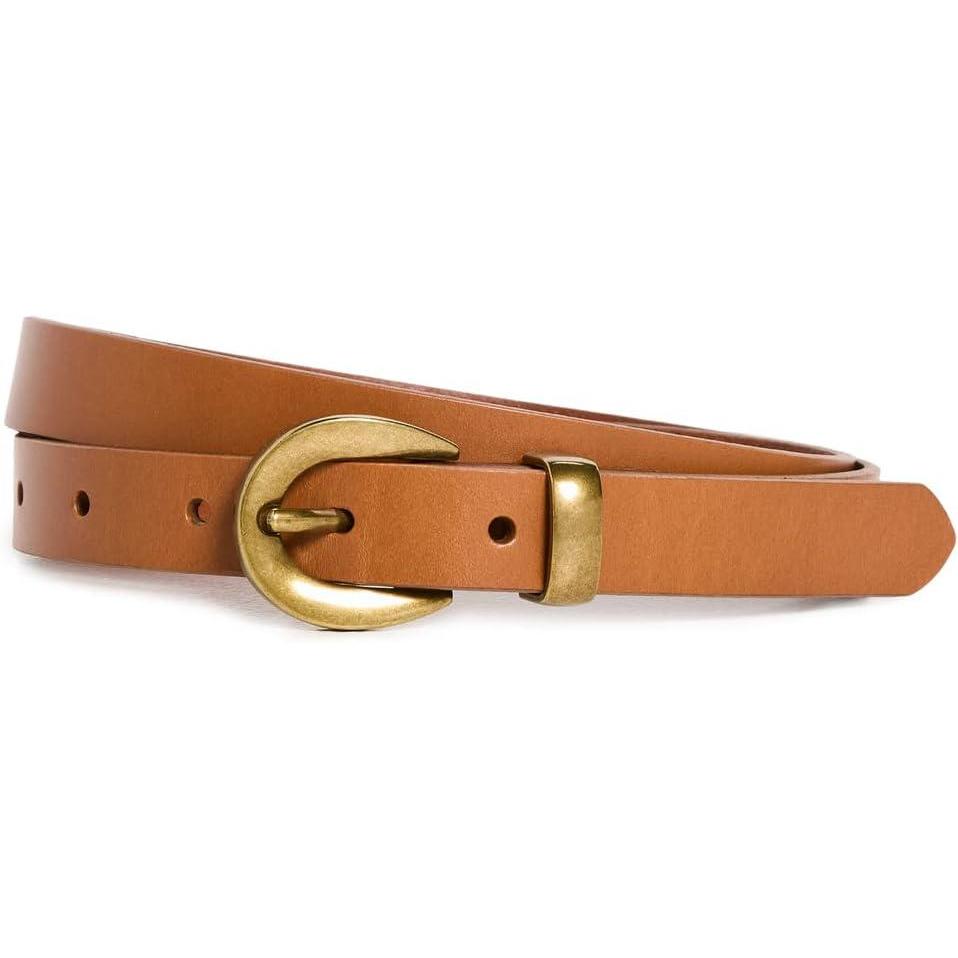 imageMadewell Womens Chunky Buckle Skinny Leather BeltDesert Camel
