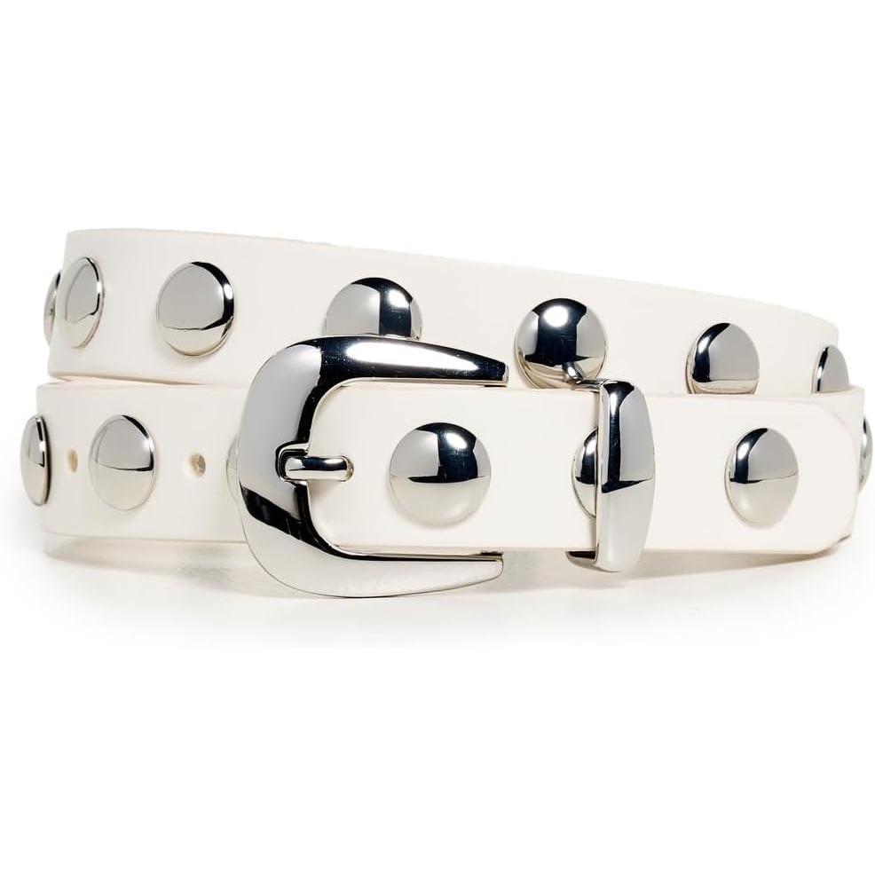 imageMadewell Womens Clean Western Belt Dome StudsIvory