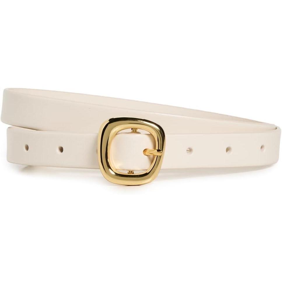 imageMadewell Womens Skinny Puffy Buckle BeltIvory