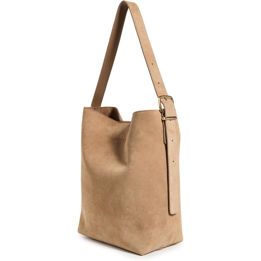 imageMadewell Womens The Essential Bucket Tote in SuedeTawny Khaki