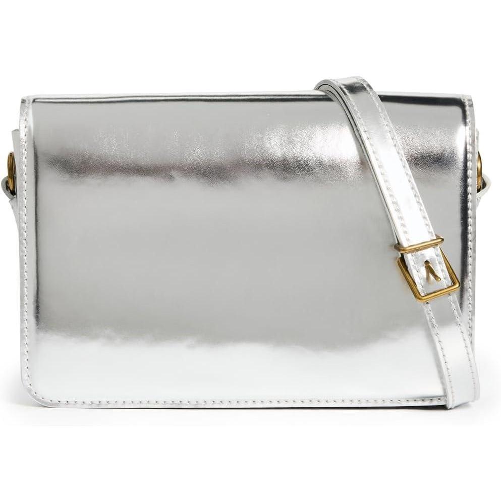 imageMadewell Womens The Toggle Flap Crossbody Bag in Specchio LeatherSilver
