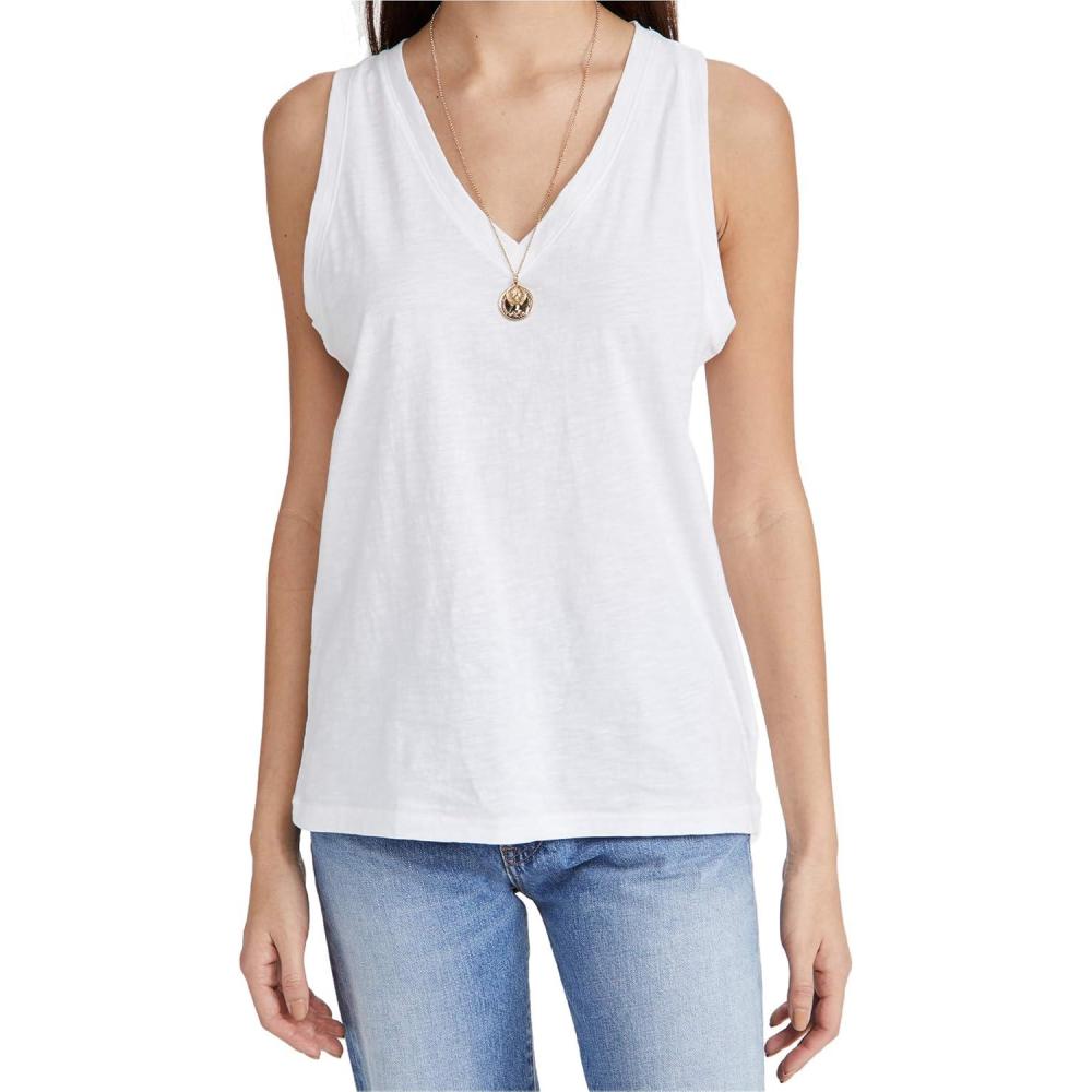 imageMadewell Womens Whisper Cotton VNeck TankOptic White