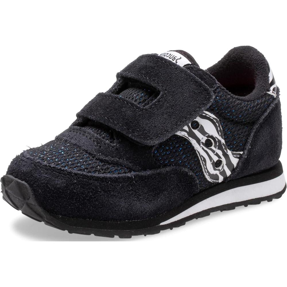 imageSaucony Kids Baby Jazz Hook ampamp Loop SneakersBlack SparkleZebra