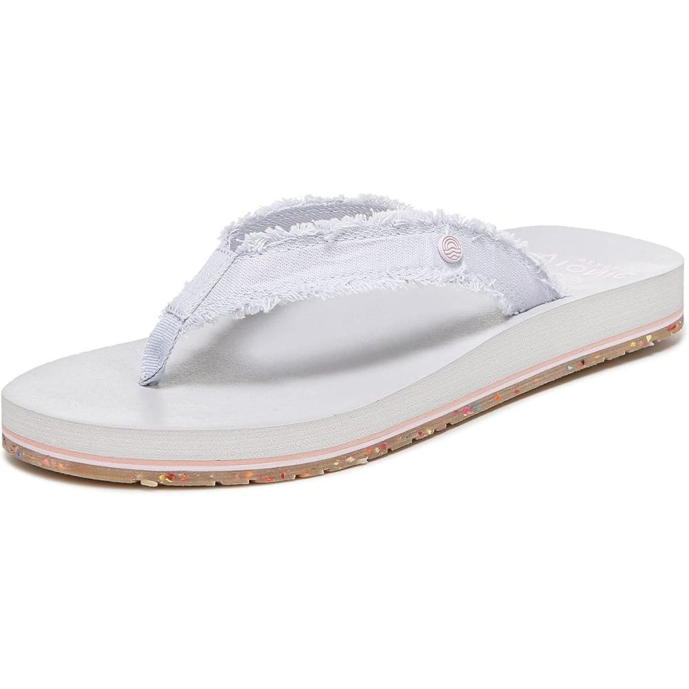 imageVionic Womens Coastal Unwind Canvas Sandals Sustainable Washable Flip Flops with Orthotic Insole Arch Support Womens Sneakers Medium Fit Sizes 512