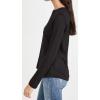 Madewell Whisper Cotton Rib-Crewneck Long-Sleeve Tee(True Black)