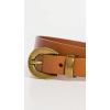 Madewell Women’s Chunky Buckle Skinny Leather Belt(Desert Camel)