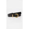 Madewell Women’s Chunky Buckle Skinny Leather Belt(True Black)
