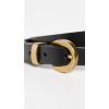Madewell Women’s Chunky Buckle Skinny Leather Belt(True Black)