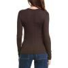Madewell Women’s Modal Rib Long Sleeve Crew Neck(Dark Carob)