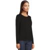 Madewell Womens Northside Long Sleeve Tee(Jet Black)