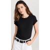 Madewell Women’s Pima Rib Tee(True Black)