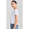 Madewell Women’s Slub Boxy-Crop Tee(Eyelet White)