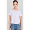 Madewell Women’s Slub Boxy-Crop Tee(Eyelet White)