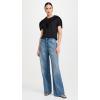 Madewell Women’s Slub Boxy-Crop Tee(Jet Black)