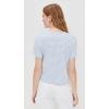 Madewell Women’s Slub Boxy-Crop Tee(White/Light Pool Stripe)