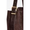 Madewell Women’s The Essential Bucket Tote in Suede(Dark Carob)
