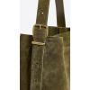 Madewell Women’s The Essential Bucket Tote in Suede(Shaded Olive Suede)