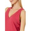 Madewell Women’s Whisper Cotton V-Neck Tank(Rosy Hibiscus)