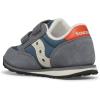 Saucony Kids’ Baby Jazz Hook & Loop Sneakers(Grey/Blue/Orange)