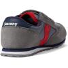 Saucony Kids’ Baby Jazz Hook & Loop Sneakers(Grey/Navy/Red)