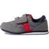 Saucony Kids’ Baby Jazz Hook & Loop Sneakers(Grey/Navy/Red)