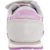 Saucony Kids’ Baby Jazz Hook & Loop Sneakers(Grey/Purple Animal Print)
