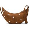 Madewell Stud Essentials Crescent Sling in Suede, Dried Acorn