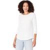 Madewell Whisper Cotton Rib-Crewneck Long-Sleeve Tee(Optic White)