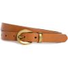 Madewell Women’s Chunky Buckle Skinny Leather Belt(Desert Camel)