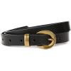 Madewell Women’s Chunky Buckle Skinny Leather Belt(True Black)