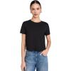 Madewell Women’s Slub Boxy-Crop Tee(Jet Black)