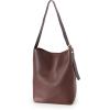Madewell Women’s The Essential Bucket Tote in Suede(Chocolate Raisin Leather)