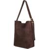 Madewell Women’s The Essential Bucket Tote in Suede(Dark Carob)