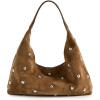 Madewell Women’s The Mylie Shoulder Bag in Studded Suede(Dried Acorn)