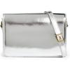Madewell Women’s The Toggle Flap Crossbody Bag in Specchio Leather(Silver)