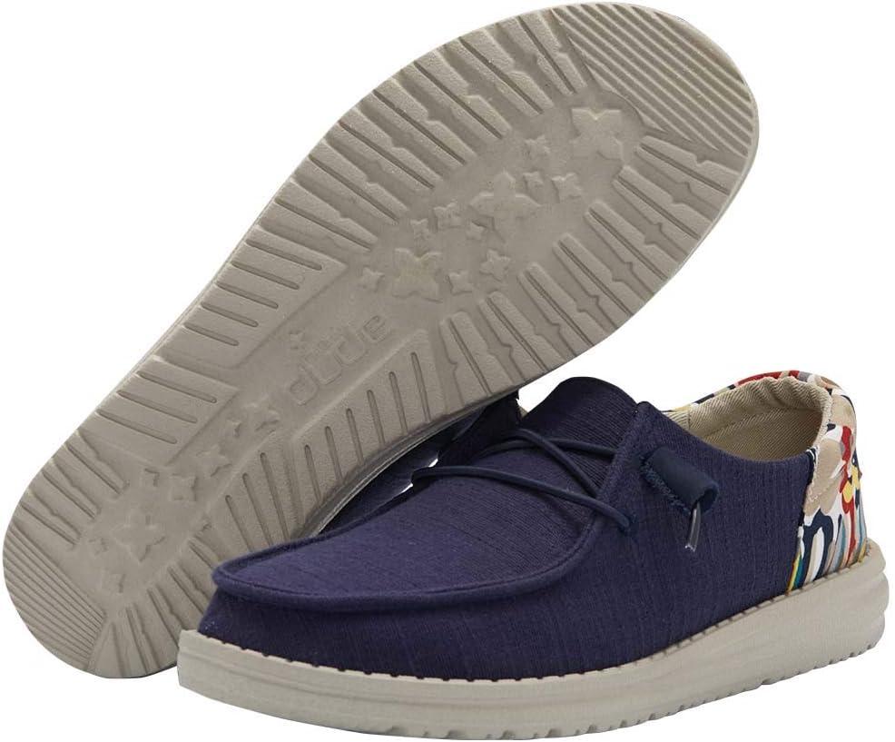 imageHEYDUDE Womens Wendy Funk Baja All OverChambray Navy