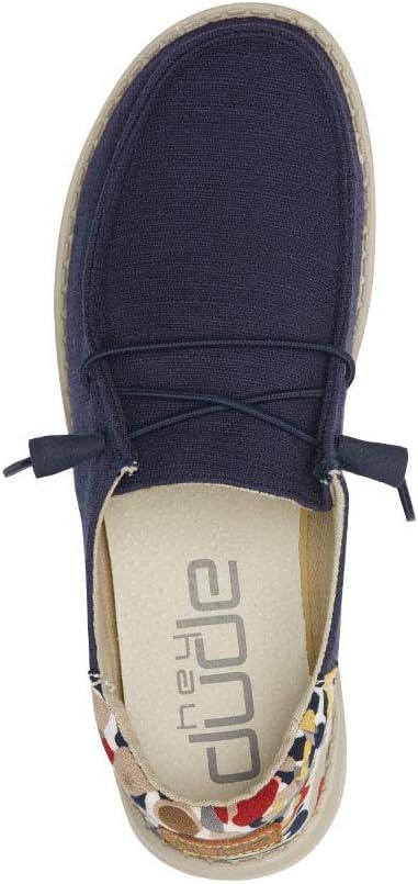 imageHEYDUDE Womens Wendy Funk Baja All OverChambray Navy