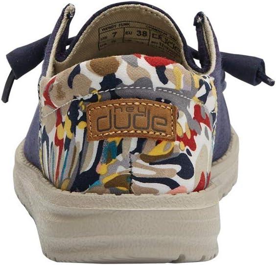 imageHEYDUDE Womens Wendy Funk Baja All OverChambray Navy