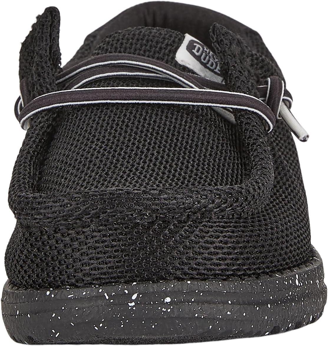 imageHey Dude Boys Wally Heathered Mesh Youths Shoes Youth Slipon Loafers Comfortable ampamp LightWeightBlack