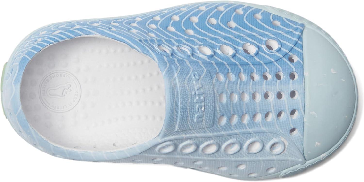 imageNative Shoes Kids Jefferson Bloom Print Toddler Shoes for Kids Synthetic Outsole Round Toe ShapeShell WhiteAir BlueNew Shibori